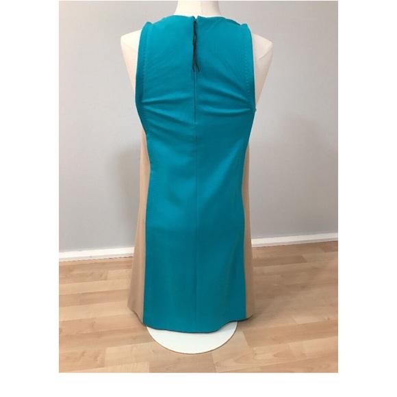 MANGO SUIT Teal/Nude Color Block Dress in size XS - Picture 6 of 6